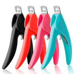 5 forbici per unghie, forbici a forma di U, forbici per unghie finte per unghie francesi fai da te, Black, Rose Red, Blue With Hood, Black With Hood, Orange With Hood, Rose Red With Hood, Light Blue