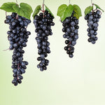 Simulazione di frutta Simulazione uva PVC con puntelli di germogli di uva color crema, 4 Bunches 36 Black Grapes, 4 Bunches 36 Green Grapes, 4 Bunches 36 Red Grapes, 4 Bunches 36 Grain Agate Grapes, 4 Bunches 36 Purple Grapes, 4 Bunches 60 Black Grapes...