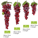 Simulazione di frutta Simulazione uva PVC con puntelli di germogli di uva color crema, 4 Bunches 36 Black Grapes, 4 Bunches 36 Green Grapes, 4 Bunches 36 Red Grapes, 4 Bunches 36 Grain Agate Grapes, 4 Bunches 36 Purple Grapes, 4 Bunches 60 Black Grapes...