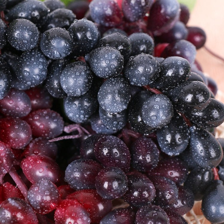 Simulazione di frutta Simulazione uva PVC con puntelli di germogli di uva color crema, 4 Bunches 36 Black Grapes, 4 Bunches 36 Green Grapes, 4 Bunches 36 Red Grapes, 4 Bunches 36 Grain Agate Grapes, 4 Bunches 36 Purple Grapes, 4 Bunches 60 Black Grapes...