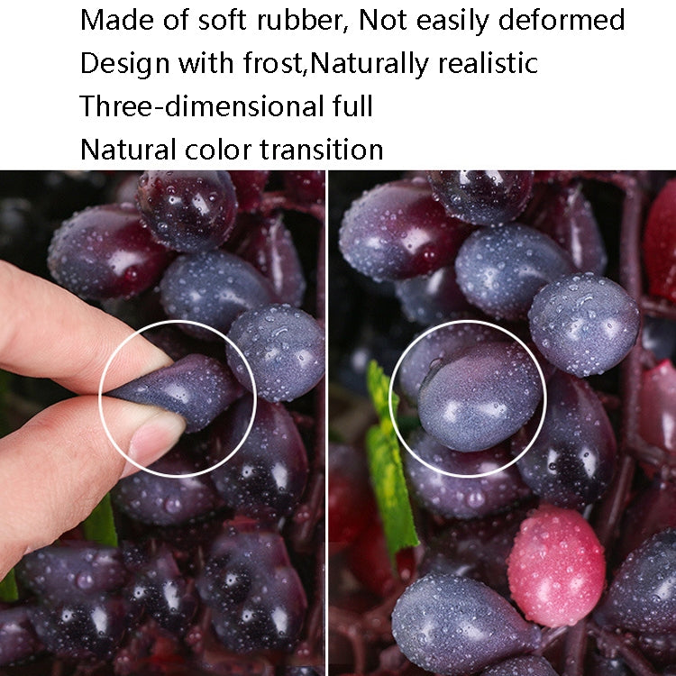 Simulazione di frutta Simulazione uva PVC con puntelli di germogli di uva color crema, 4 Bunches 36 Black Grapes, 4 Bunches 36 Green Grapes, 4 Bunches 36 Red Grapes, 4 Bunches 36 Grain Agate Grapes, 4 Bunches 36 Purple Grapes, 4 Bunches 60 Black Grapes...