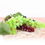 Simulazione di frutta Simulazione uva PVC con puntelli di germogli di uva color crema, 4 Bunches 36 Black Grapes, 4 Bunches 36 Green Grapes, 4 Bunches 36 Red Grapes, 4 Bunches 36 Grain Agate Grapes, 4 Bunches 36 Purple Grapes, 4 Bunches 60 Black Grapes...