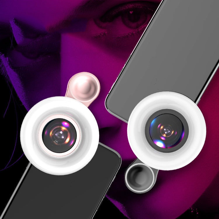 Luce anello selfie con obiettivo macro per smartphone