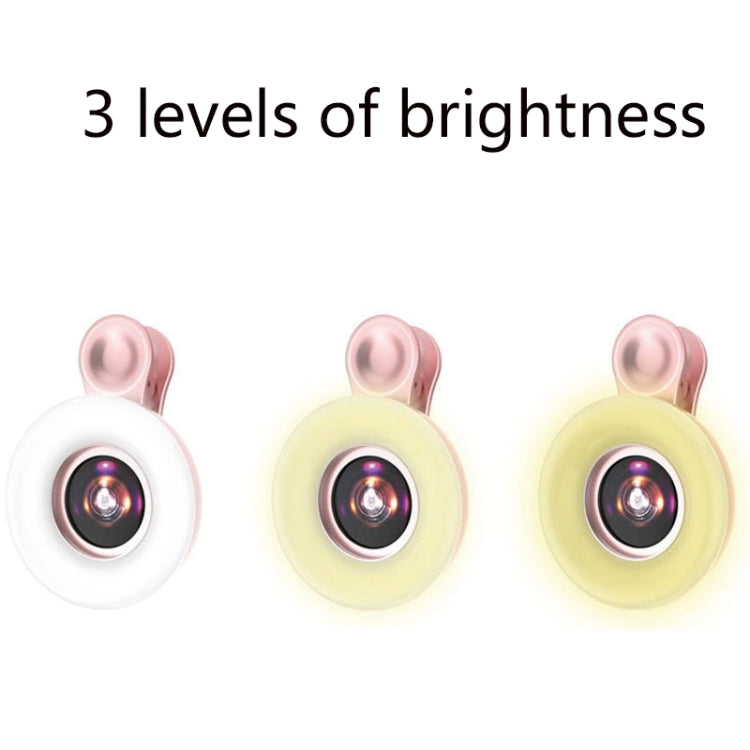 Luce anello selfie con obiettivo macro per smartphone