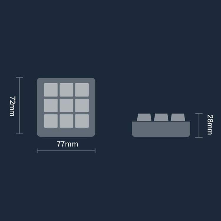 Vaydeer JP1011 Tastiera meccanica a 9 tasti Mini tastiera portatile personalizzata, Lunghezza cavo: 1 m