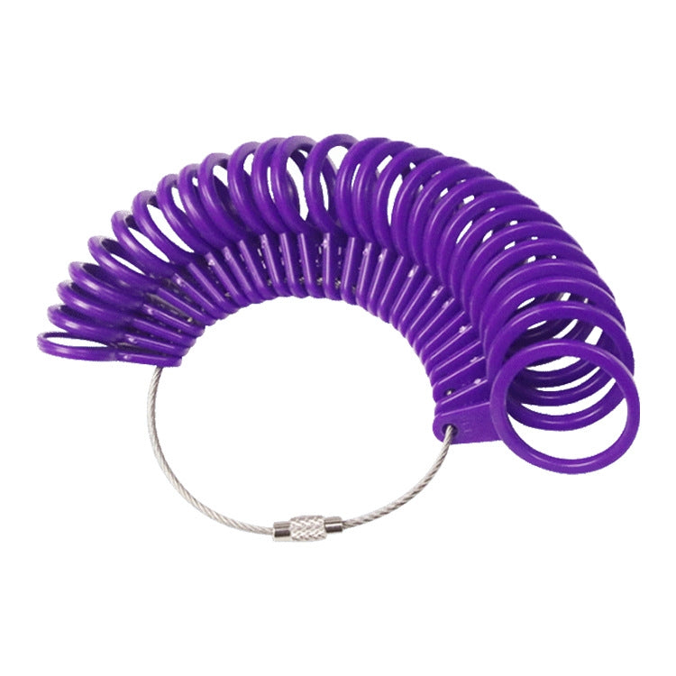 10 strumenti per la misurazione del cerchio dell'anello in plastica, 2 PCS