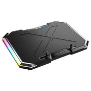 NUOXI Q8 Notebook Radiatore Schermo LCD Pulsante controllabile RBG Luminescenza Base di raffreddamento del computer