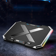 NUOXI Q8 Notebook Radiatore Schermo LCD Pulsante controllabile RBG Luminescenza Base di raffreddamento del computer