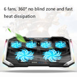 NUOXI Q8 Notebook Radiatore Schermo LCD Pulsante controllabile RBG Luminescenza Base di raffreddamento del computer