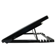 NUOXI S500 Radiatore per laptop con controllo a doppio interruttore Base per computer con regolazione multi-angolo a cinque ventole senza regolazione della velocità