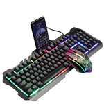 LIMEIDE T21 Set tastiera e mouse manipolatore per computer retroilluminato da gioco cablato 104 tasti, lunghezza cavo: 1,4 m