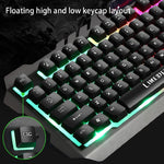 LIMEIDE T21 Set tastiera e mouse manipolatore per computer retroilluminato da gioco cablato 104 tasti, lunghezza cavo: 1,4 m