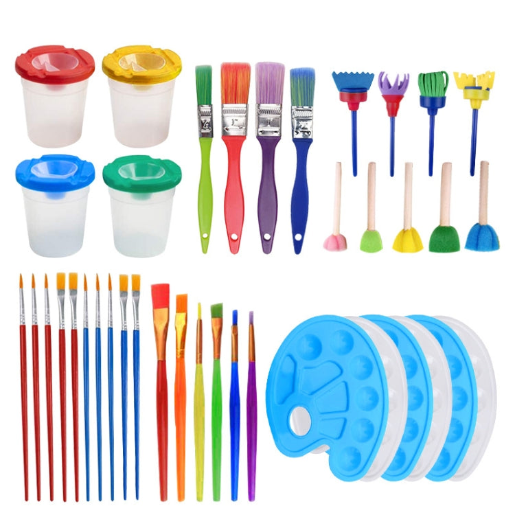 Set pittura 39 in 1 per bambini con pennelli e tavolozza