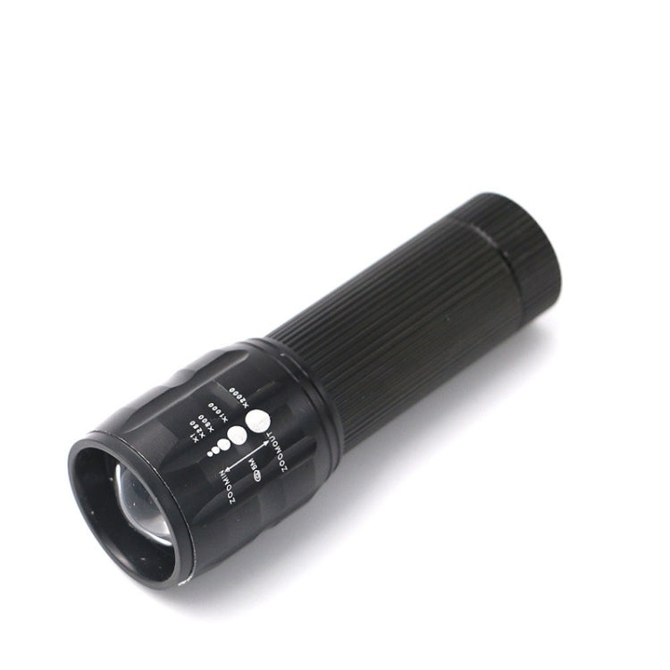 Mini torcia in alluminio con zoom a tre velocità a LED da 2 pezzi