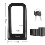 Lucchetto per bicicletta con lucchetto a forma di U in silicone West Biking Lucchetto con chiave in lega anti-collisione impermeabile universale, Key Lock