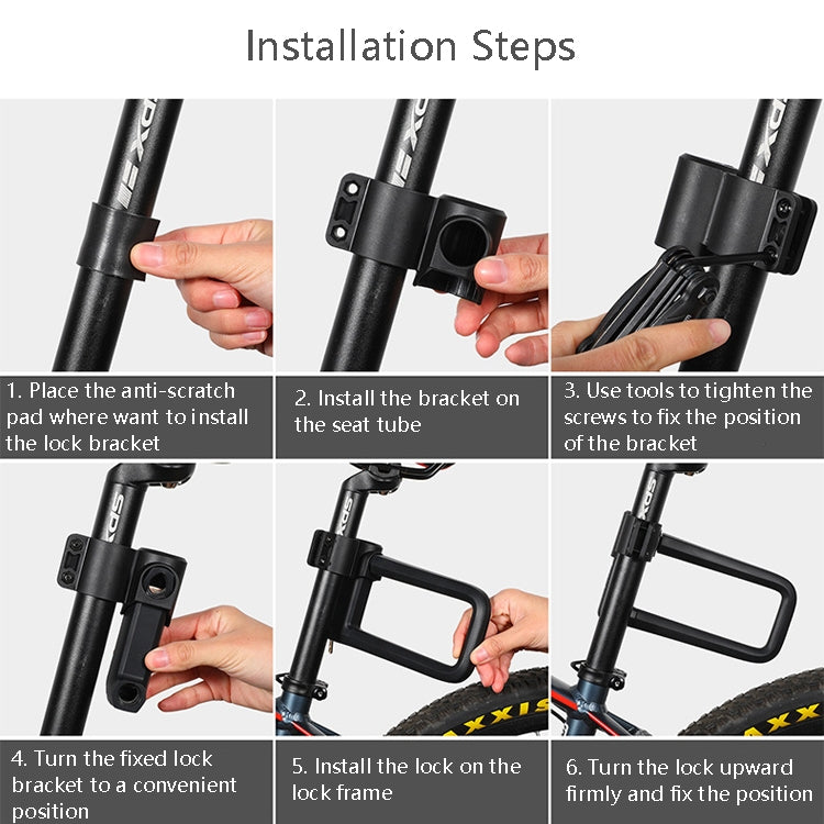 Lucchetto per bicicletta con lucchetto a forma di U in silicone West Biking Lucchetto con chiave in lega anti-collisione impermeabile universale, Key Lock