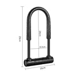 WEST BIKING Lucchetto per bicicletta Lucchetto antifurto per auto elettrica per moto, Long U-shaped Lock, Long U-shaped Lock+Cable