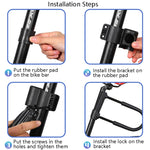 WEST BIKING Lucchetto per bicicletta Lucchetto antifurto per auto elettrica per moto, Long U-shaped Lock, Long U-shaped Lock+Cable