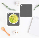 Cuscinetto isolante termico per portavasi in silicone da cucina con geometria da 2 pezzi, Square(Gray), Round(Gray), Square(Black), Round(Black)