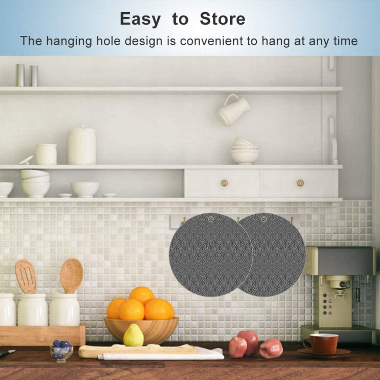 Cuscinetto isolante termico per portavasi in silicone da cucina con geometria da 2 pezzi, Square(Gray), Round(Gray), Square(Black), Round(Black)