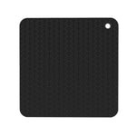 Cuscinetto isolante termico per portavasi in silicone da cucina con geometria da 2 pezzi, Square(Gray), Round(Gray), Square(Black), Round(Black)