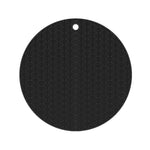 Cuscinetto isolante termico per portavasi in silicone da cucina con geometria da 2 pezzi, Square(Gray), Round(Gray), Square(Black), Round(Black)