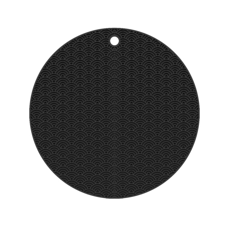 Cuscinetto isolante termico per portavasi in silicone da cucina con geometria da 2 pezzi, Square(Gray), Round(Gray), Square(Black), Round(Black)