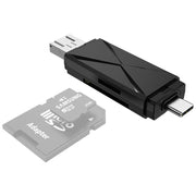 YH-109 SD/TF/Type-C/Micro USB/USB Computer PC Telefono cellulare Lettore di schede OTG
