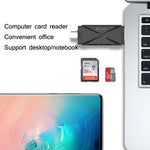 YH-109 SD/TF/Type-C/Micro USB/USB Computer PC Telefono cellulare Lettore di schede OTG