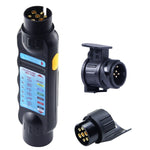 TS170E-Z 12V Resistenza per auto Presa per rimorchio Presa per rimorchio Tester Connettore Registratore con 2 teste di conversione Spina europea, TS170E-Z