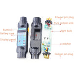 TS170E-Z 12V Resistenza per auto Presa per rimorchio Presa per rimorchio Tester Connettore Registratore con 2 teste di conversione Spina europea, TS170E-Z