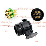 TS170E-Z 12V Resistenza per auto Presa per rimorchio Presa per rimorchio Tester Connettore Registratore con 2 teste di conversione Spina europea, TS170E-Z