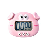2 pezzi da cucina, cottura, cartone animato, animale, timer elettronico, sveglia, timer per l'apprendimento degli studenti, Pink Pig, Yellow Chicken, Green Frog, Pink Frog