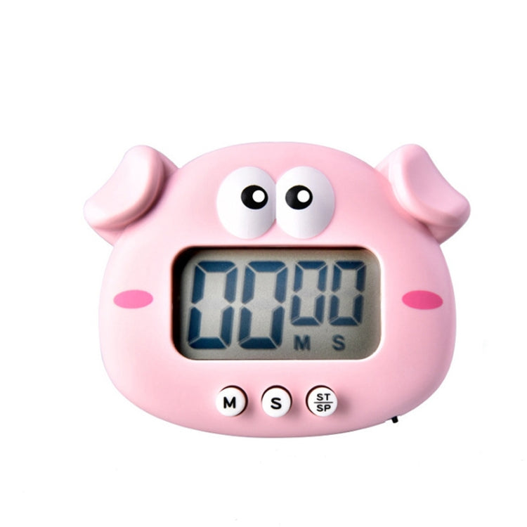 2 pezzi da cucina, cottura, cartone animato, animale, timer elettronico, sveglia, timer per l'apprendimento degli studenti, Pink Pig, Yellow Chicken, Green Frog, Pink Frog