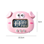 2 pezzi da cucina, cottura, cartone animato, animale, timer elettronico, sveglia, timer per l'apprendimento degli studenti, Pink Pig, Yellow Chicken, Green Frog, Pink Frog