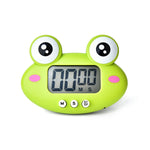 2 pezzi da cucina, cottura, cartone animato, animale, timer elettronico, sveglia, timer per l'apprendimento degli studenti, Pink Pig, Yellow Chicken, Green Frog, Pink Frog
