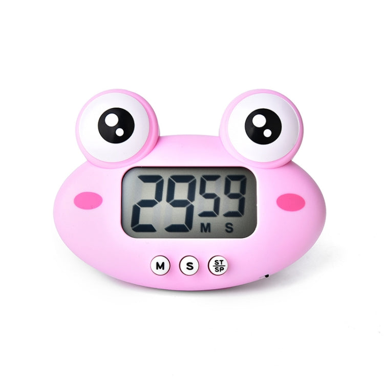 2 pezzi da cucina, cottura, cartone animato, animale, timer elettronico, sveglia, timer per l'apprendimento degli studenti, Pink Pig, Yellow Chicken, Green Frog, Pink Frog