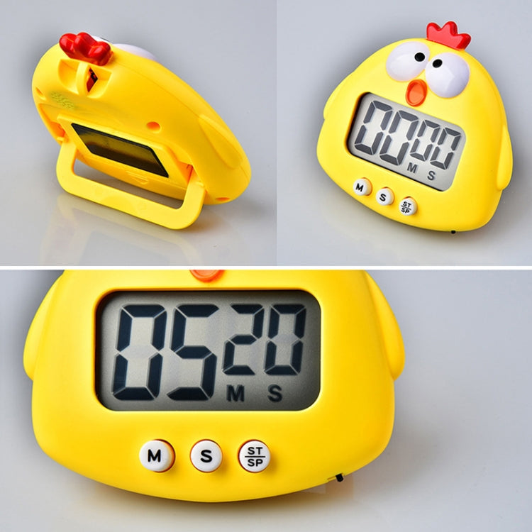 2 pezzi da cucina, cottura, cartone animato, animale, timer elettronico, sveglia, timer per l'apprendimento degli studenti, Pink Pig, Yellow Chicken, Green Frog, Pink Frog