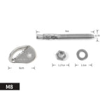 XINDA Rock Bullet Chiodi espansivi Appeso Tablet Chiodo per arrampicata in grotta in acciaio inossidabile, M8 Climb Nail, M10 Climb Nail