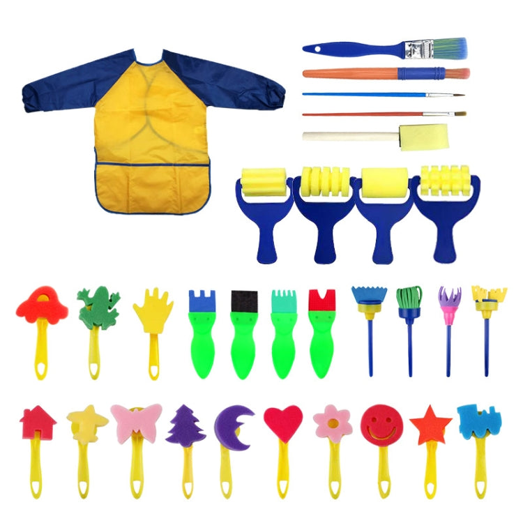 31 in 1 pittura spugna sigillo forniture per graffiti artistici per la prima educazione per bambini, 31 in 1/Yellow, 31 in 1/Red, 31 in 1/Blue