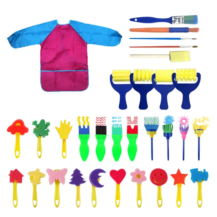 31 in 1 pittura spugna sigillo forniture per graffiti artistici per la prima educazione per bambini, 31 in 1/Yellow, 31 in 1/Red, 31 in 1/Blue