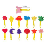 31 in 1 pittura spugna sigillo forniture per graffiti artistici per la prima educazione per bambini, 31 in 1/Yellow, 31 in 1/Red, 31 in 1/Blue