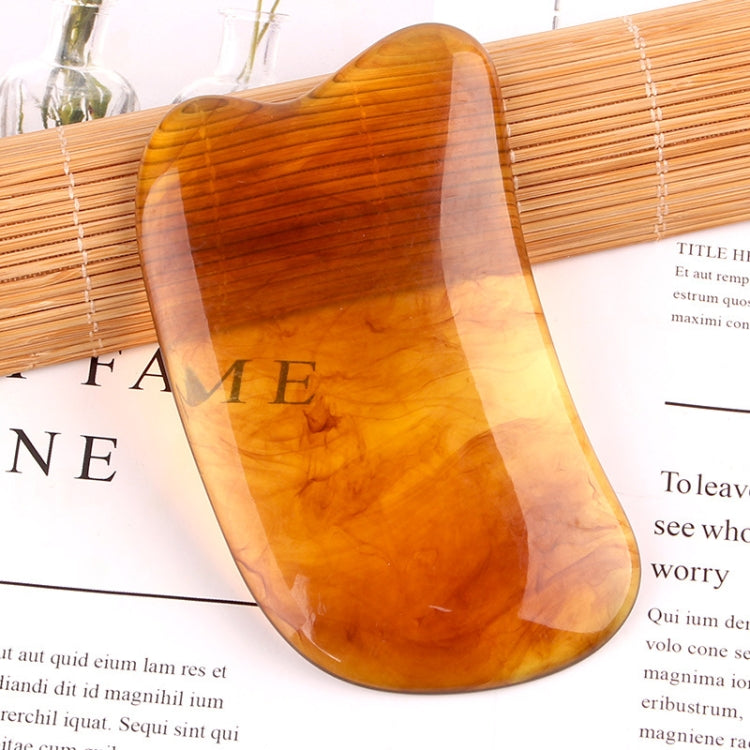 10 fogli in resina per raschiare il massaggio del tendine del viso, bastone per salone di bellezza, bordo per rasatura, penna per agopuntura, Amber Ingot Board, Amber Fish Plate, Amber Relaxing Stick, Amber Point Stick, Amber Meridiary Comb            ...