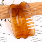 10 fogli in resina per raschiare il massaggio del tendine del viso, bastone per salone di bellezza, bordo per rasatura, penna per agopuntura, Amber Ingot Board, Amber Fish Plate, Amber Relaxing Stick, Amber Point Stick, Amber Meridiary Comb            ...