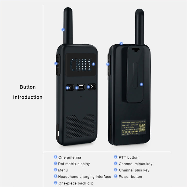 Walkie Talkie Mini KSUN X-30 M2 Outdoor 8W 16 Canali