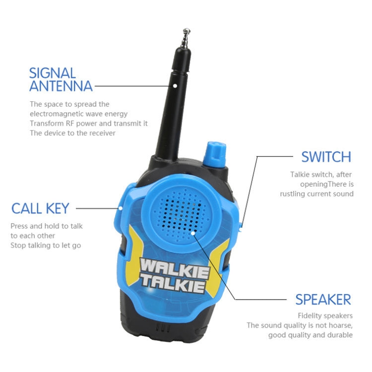 Walkie Talkie wireless per bambini 2 pezzi giallo e blu