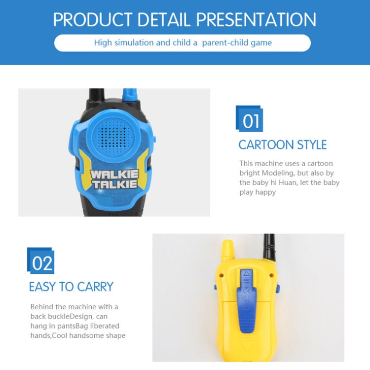 Walkie Talkie wireless per bambini 2 pezzi giallo e blu