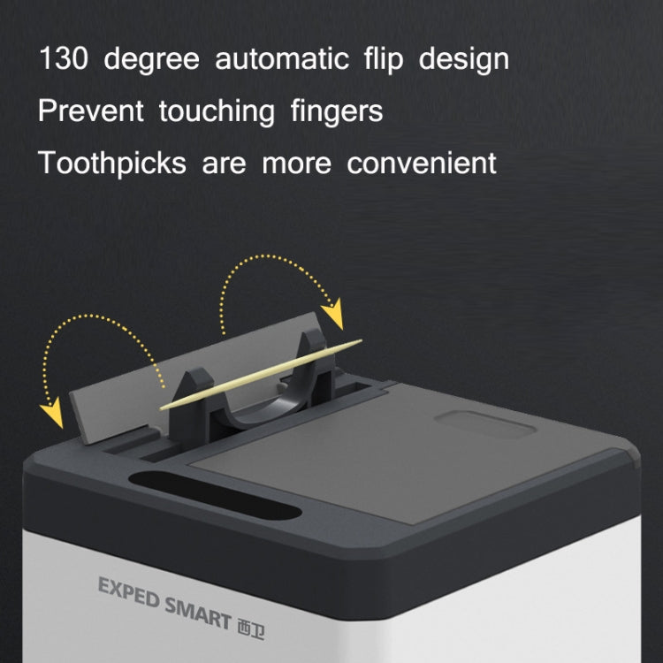 EXPED SMART Scatola per stuzzicadenti automatica a induzione intelligente Porta stuzzicadenti elettrico per ristorante domestico, Battery Version, USB Charge Version