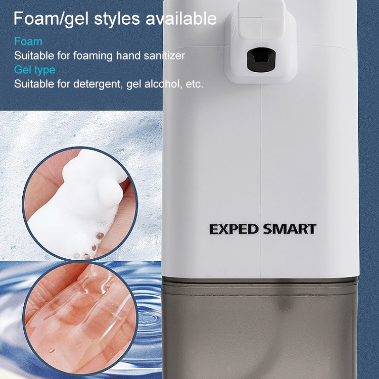 EXPED SMART Sensore intelligente Dispenser di sapone Lavatrice automatica schiumogena, Stile:, 600ML Foam Version (White), 600ML Gel Drawing Version (White), 600ML Foam Version (Blue Grey), 600ML Gel Drawing Version (Blue Grey)