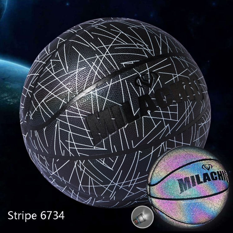 MILACHIC Numero 7 Arcobaleno riflettente Cool Basket, Stripe 6734, Spider Pattern 6735, Gray 6736
